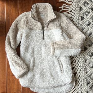 Abercrombie and Fitch Fleece Quarter Zip Sherpa